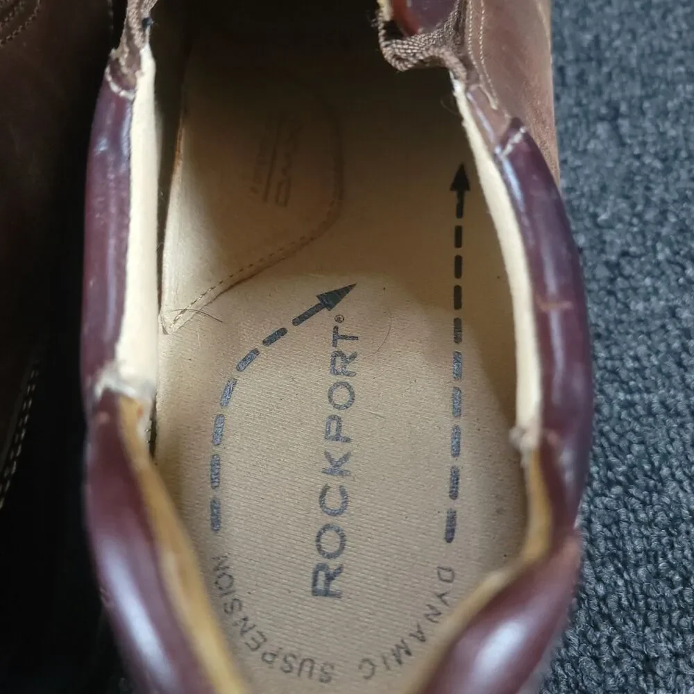 Rockport Shoes Mens 10.5 M  Loafers Brown Leather Slip On Casual Dress